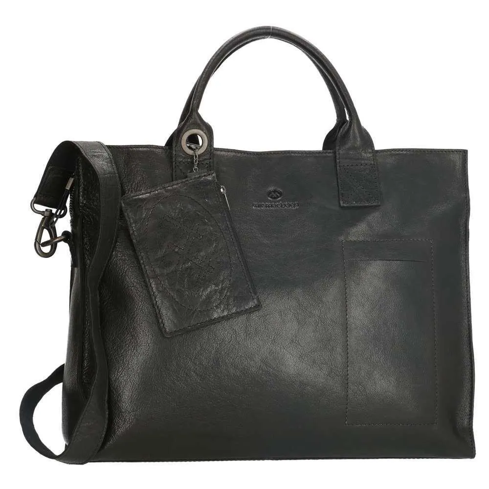 Golden Gate Zwarte Leren Laptoptas 17353001