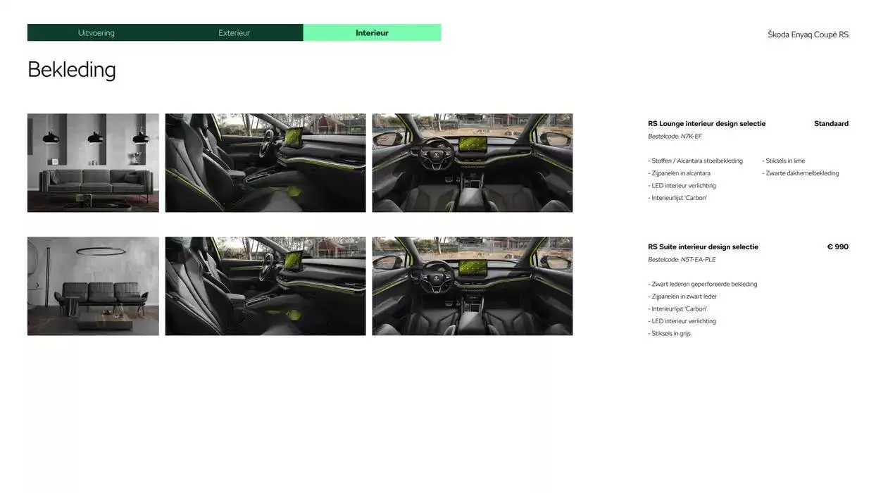 Škoda Enyaq Coupé RS prijslijst per 1 oktober 2024 van 11 december tot 11 december 2025 - Folder pagina 9