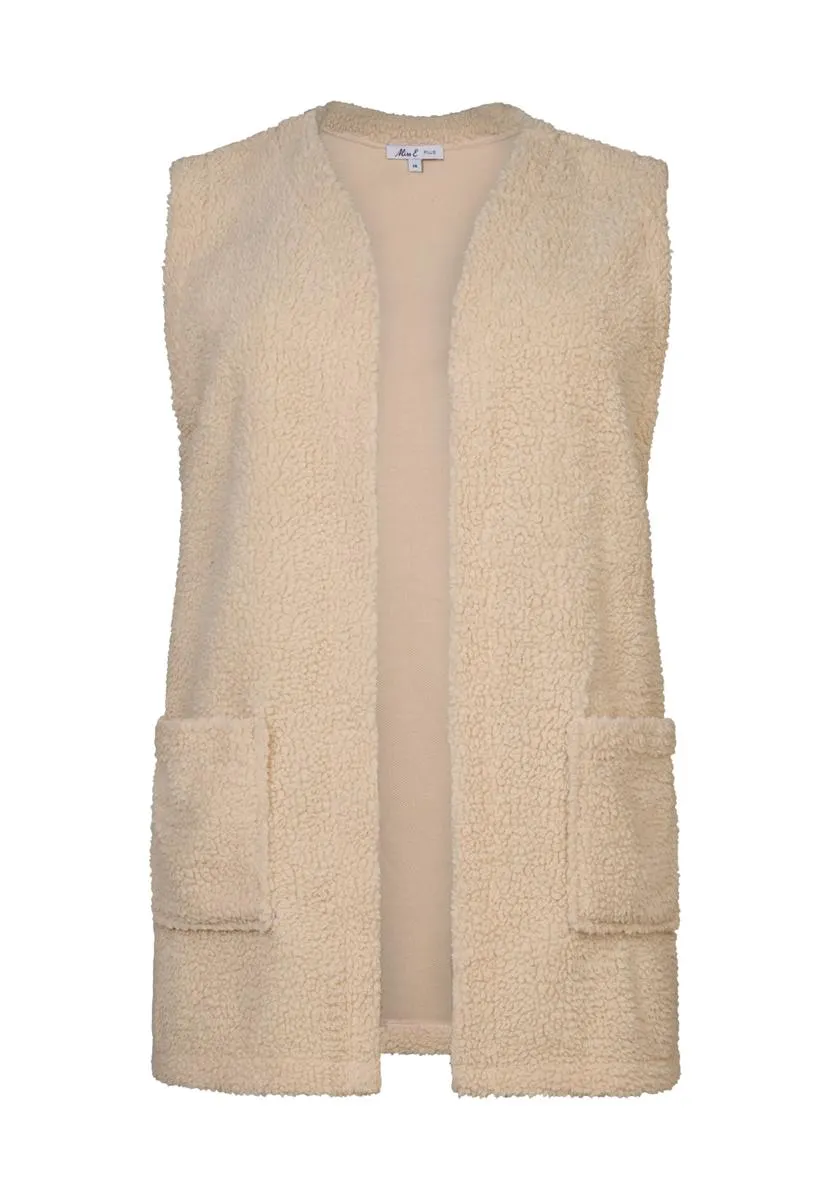 Gilet teddy zand