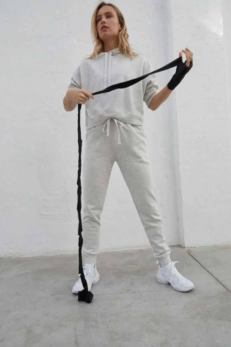 Pantalón jogger 100% algodón gris