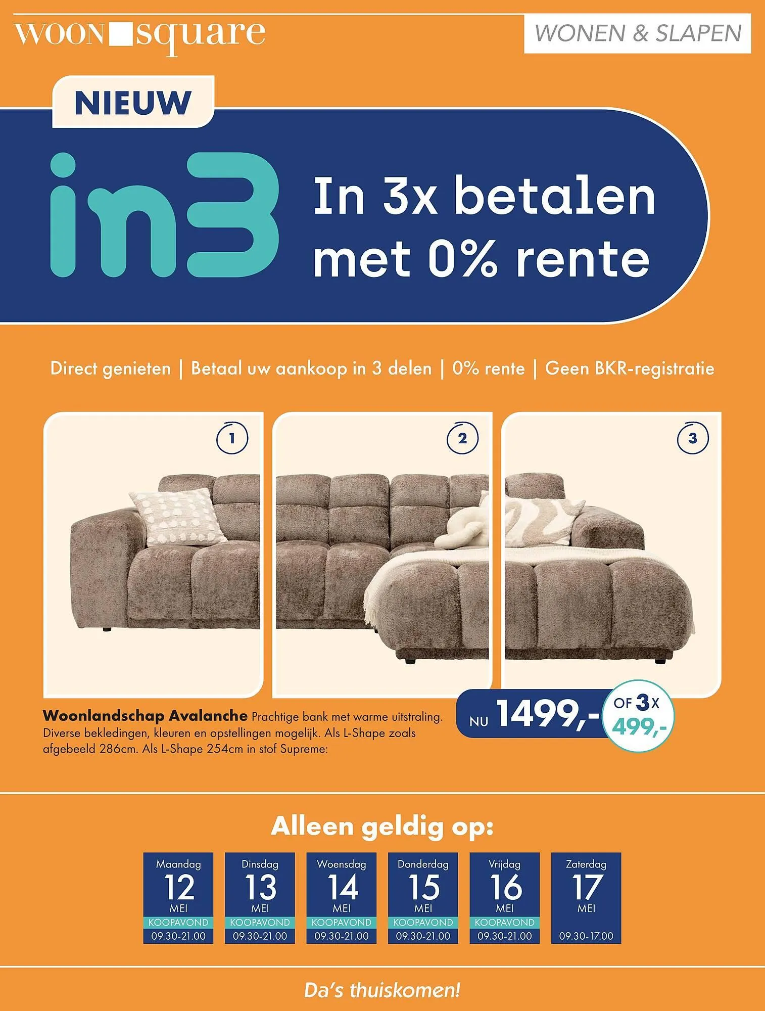 Woonsquare folder van 12 mei tot 18 mei 2025 - Folder pagina 1