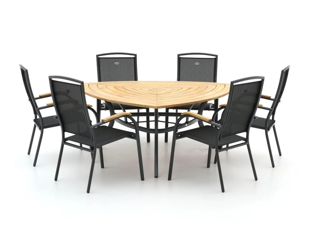 Hartman Raffaelo/Triangular 170cm dining tuinset 7-delig stapelbaar