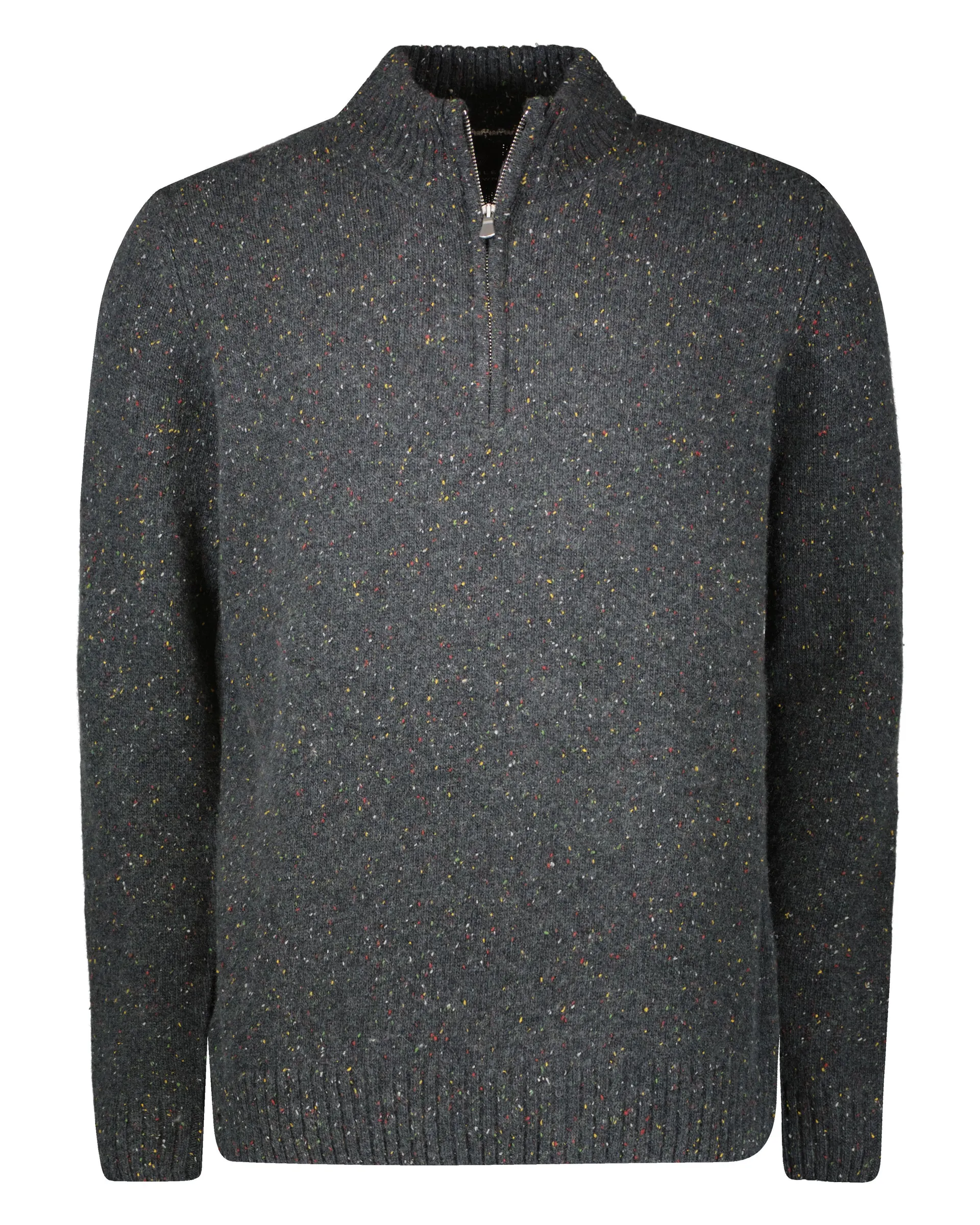 Schipperstrui met Rits Antraciet