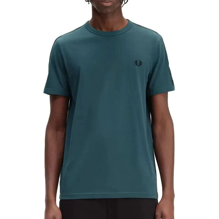 Contrast Tape Ringer Shirt Heren