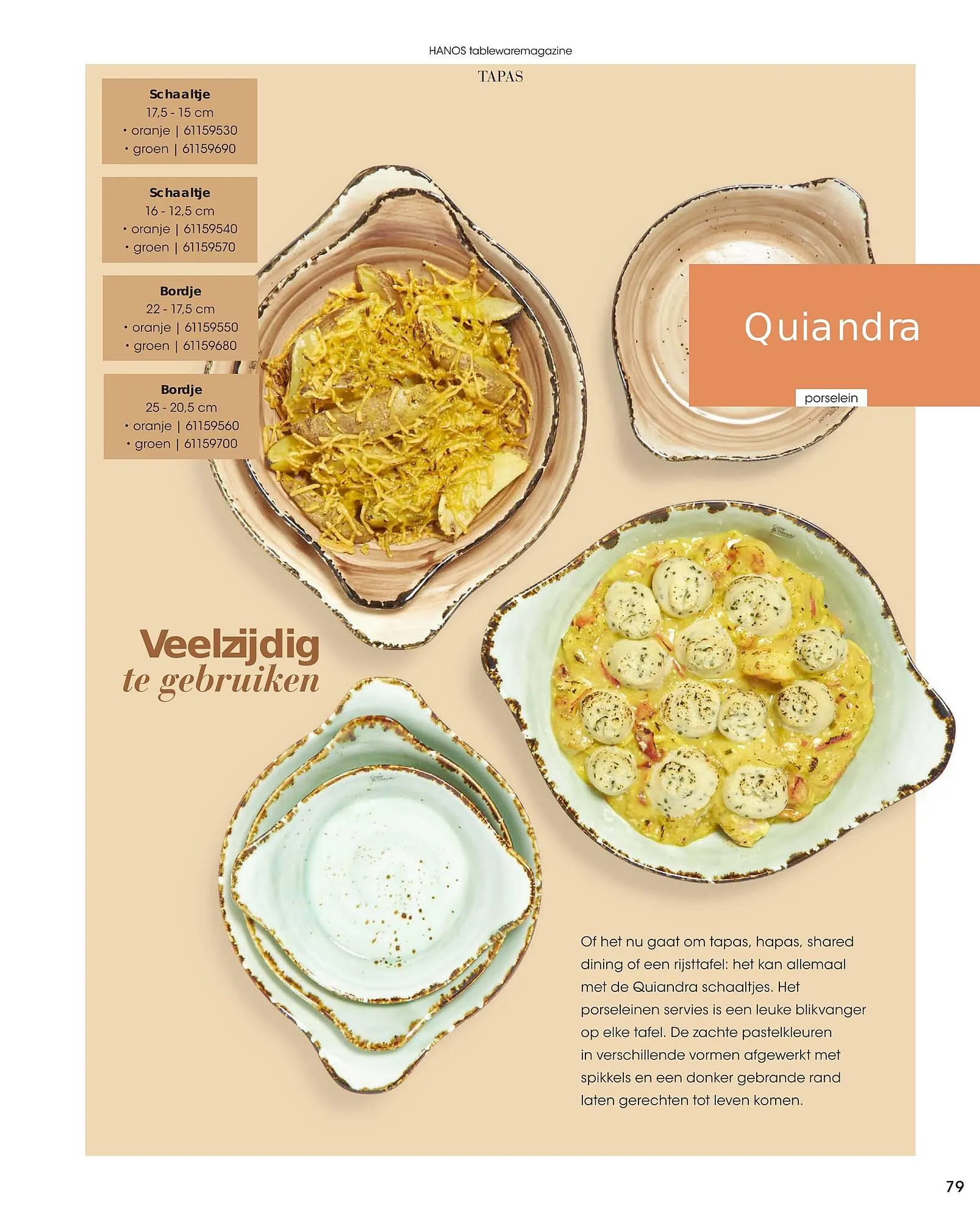 HANOS Tableware Magazine 2023-2024 van 1 januari tot 30 april 2024 - Folder pagina 79