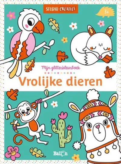Glitterkleurboek: Vrolijke dieren