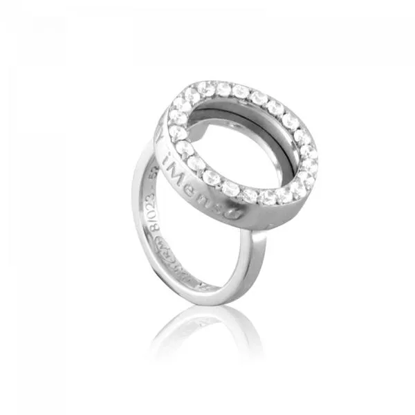 MY iMenso 925/rhod-plated ring for 14mm cz 8/023 (choose your size)