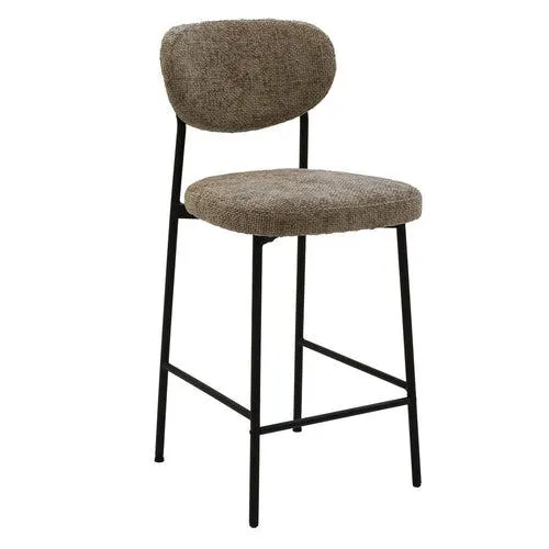 Giga Meubel Barstoel Vajen - Stof/Metaal - Taupe - Set van 2