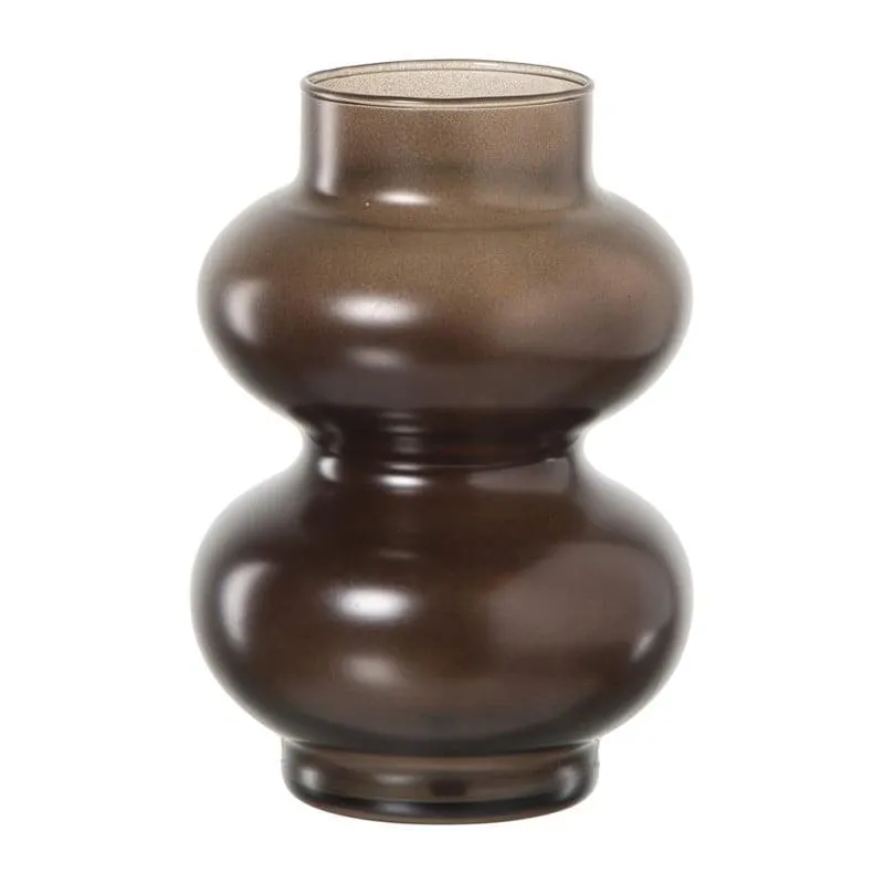 Vaas met bollingen - zwart - ø12.5x18 cm