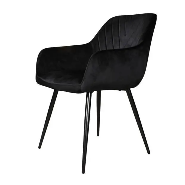 Gaby armstoel velvet zwart