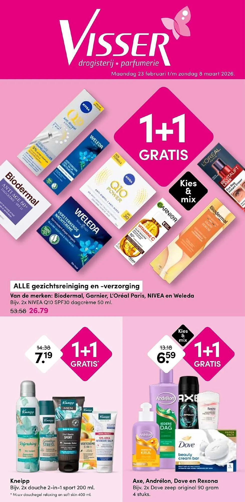 Drogisterij Visser folder van 23 februari tot 8 maart 2026 - Folder pagina 1