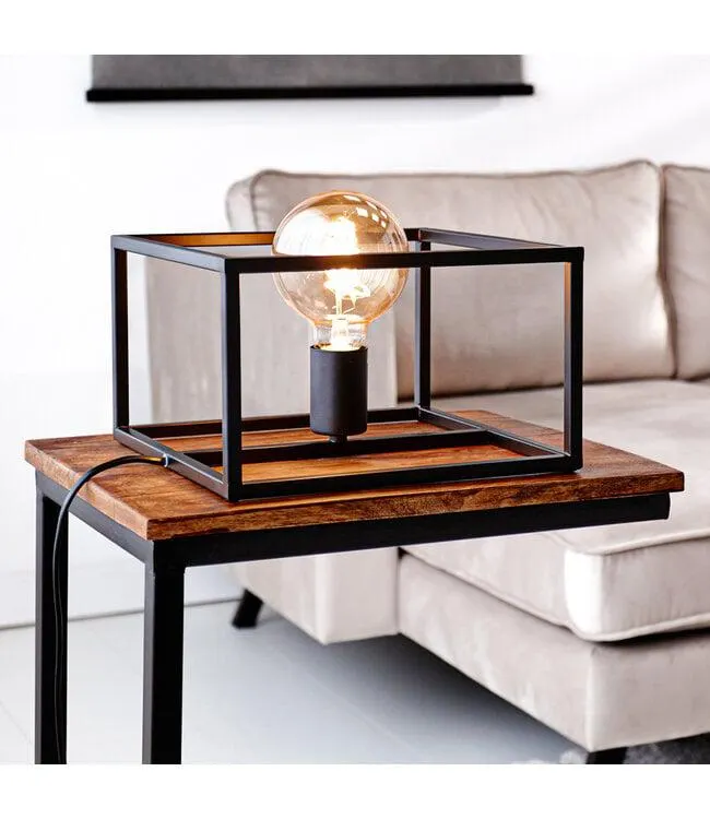 Industriële tafellamp Ginny zwart