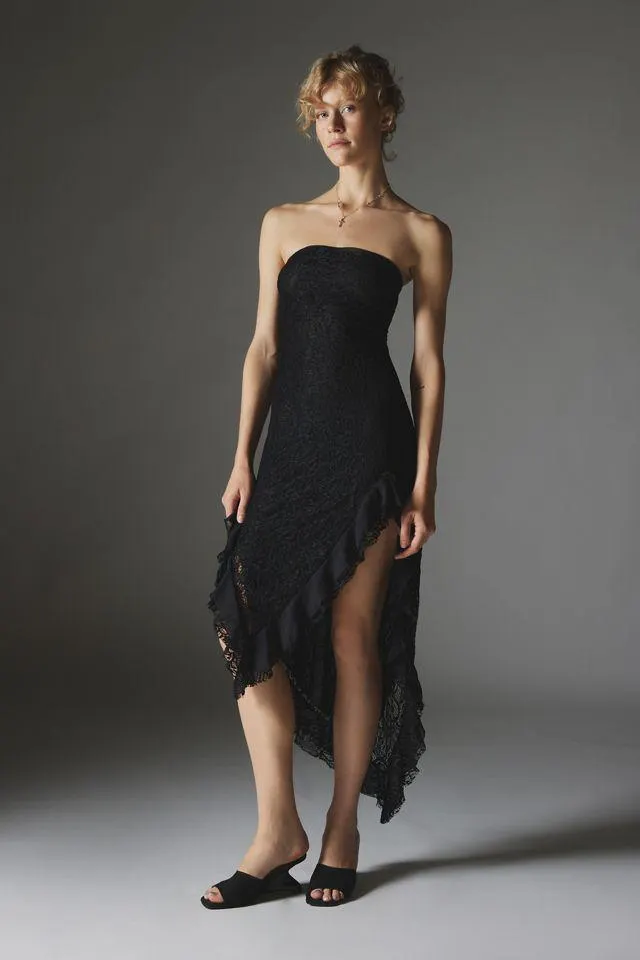 Silence + Noise Stella Lace Strapless Dress