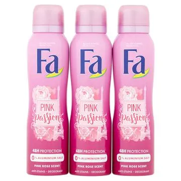 Fa Pink Passion Pink Rose Scent Deodorant Mega Voordeel 3 x 150ml