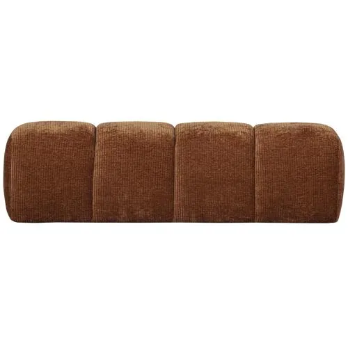 WOOOD Eetbankje 164 cm Mojo - Ribstof - Roest Bruin - 49x164x45