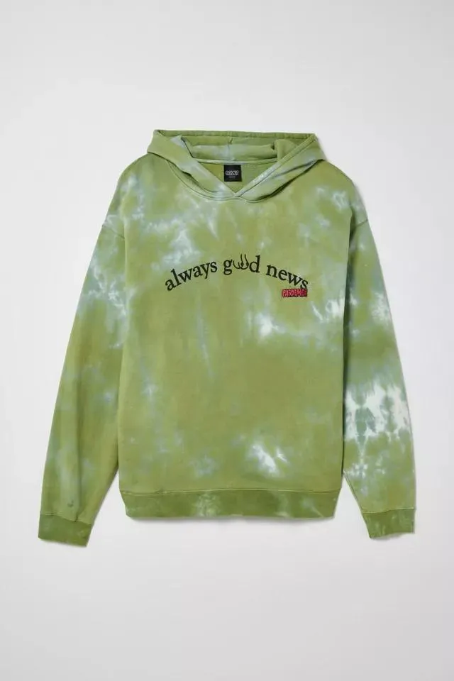 Pas de Mer Always Good News Tie-Dye Hoodie Sweatshirt