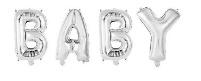 Folie Ballon Baby Zilver