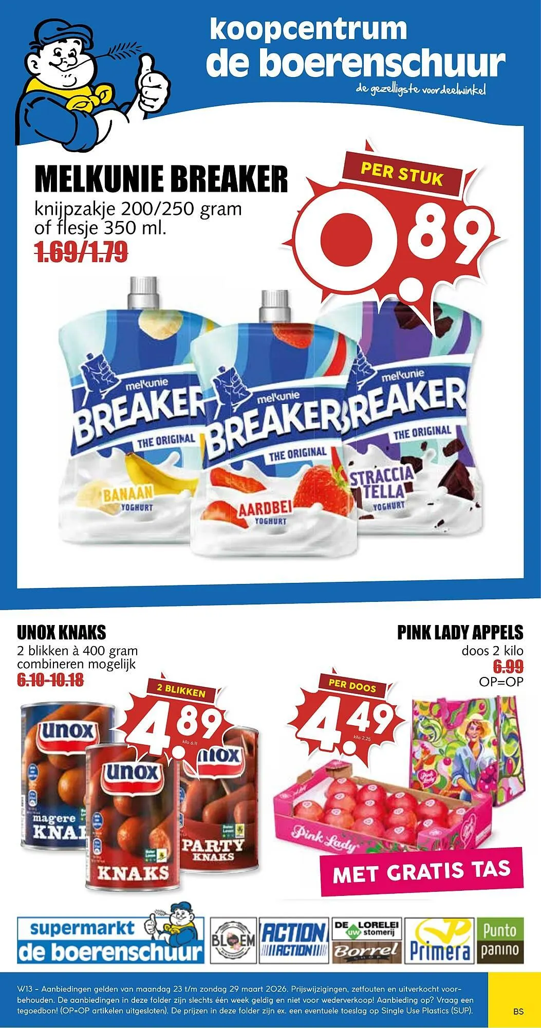 De Boerenschuur folder van 23 maart tot 28 maart 2026 - Folder pagina 1