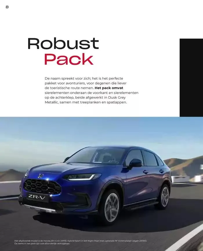 ZR-V Accessories van 19 november tot 30 juni 2025 - Folder pagina 8
