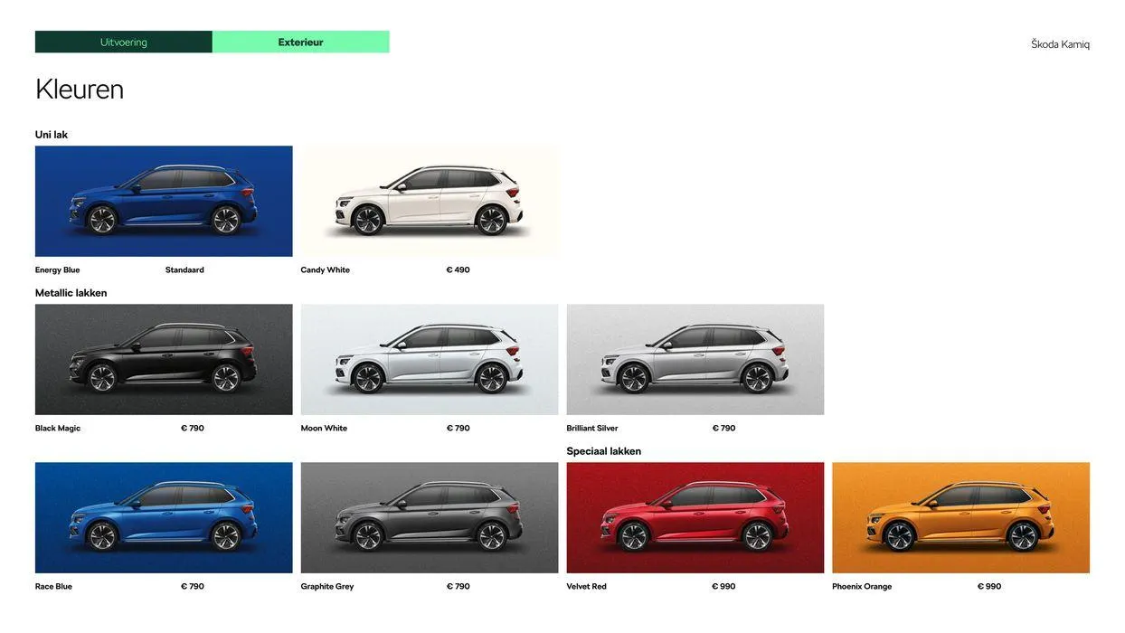 Škoda Kamiq prijslijst per 10 januari 2024 van 26 juni tot 26 juni 2025 - Folder pagina 8