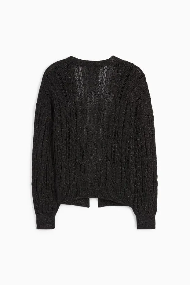 Cardigan - cable knit pattern