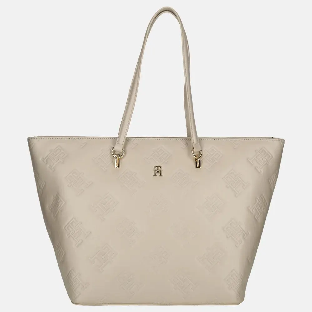 Tommy Hilfiger Refined mono tote shopper grey