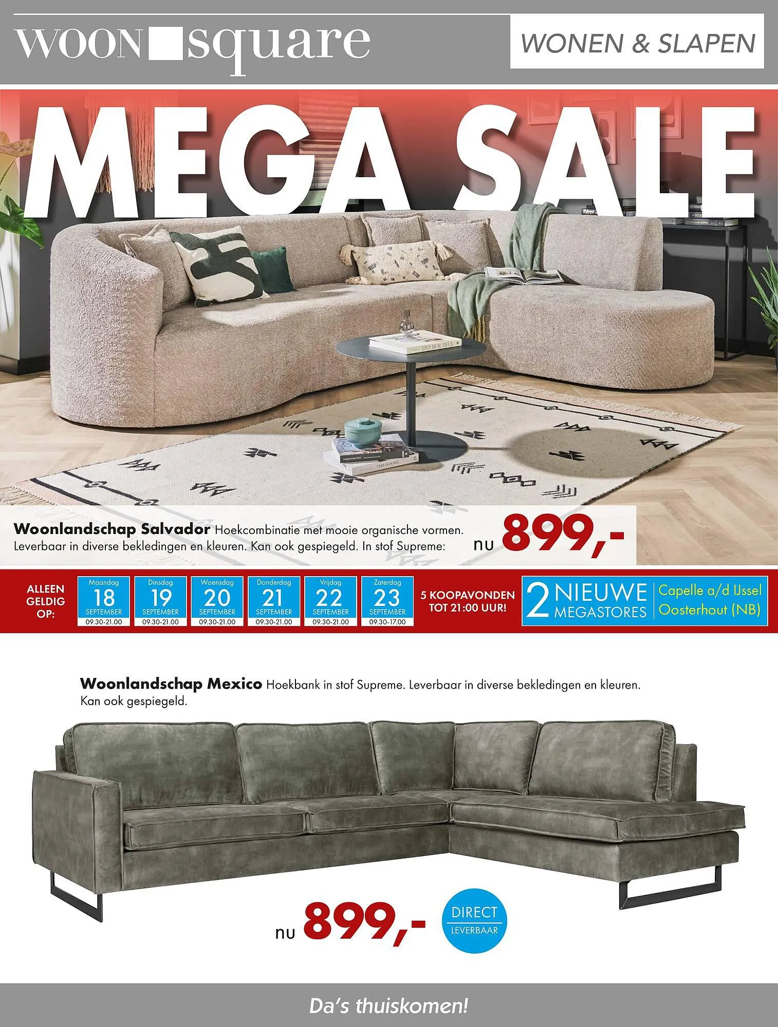 Woonsquare folder van 18 september tot 23 september 2023 - Folder pagina 1