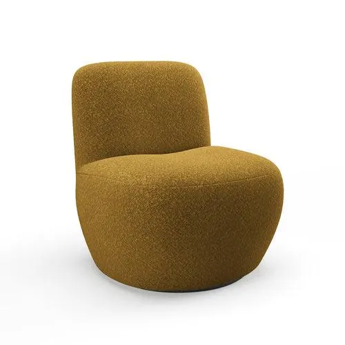 Sia Home - Fauteuil JENA - Bouclette stof - Mosterd - 64cm