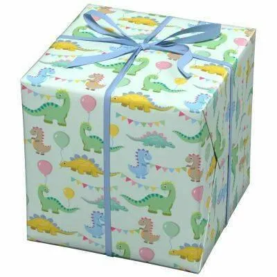 Cadeaupapier - 10 meter - party dino's