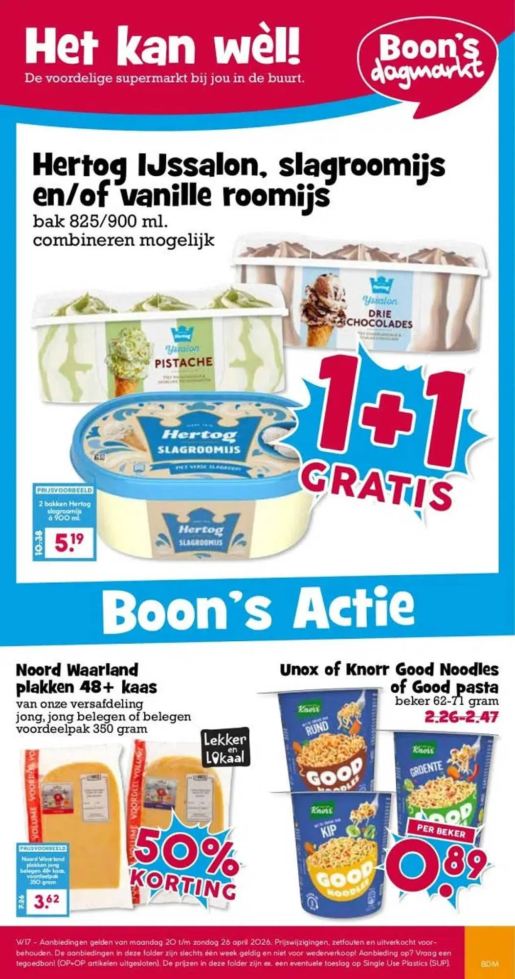 Boon`s Markt folder van 20 april tot 26 april 2026 - Folder pagina 1