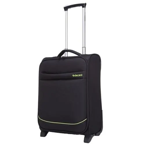 Zachte Handbagage Koffer / Trolley / Reiskoffer 50x35x20 cm Super-Light Zwart