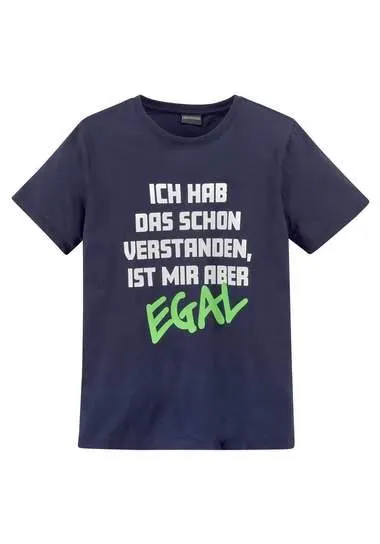 KIDSWORLD T-shirt ICH HAB DAS SCHON VERSTANDEN... Korte mouwen, basic pasvorm, bedrukt, ronde hals