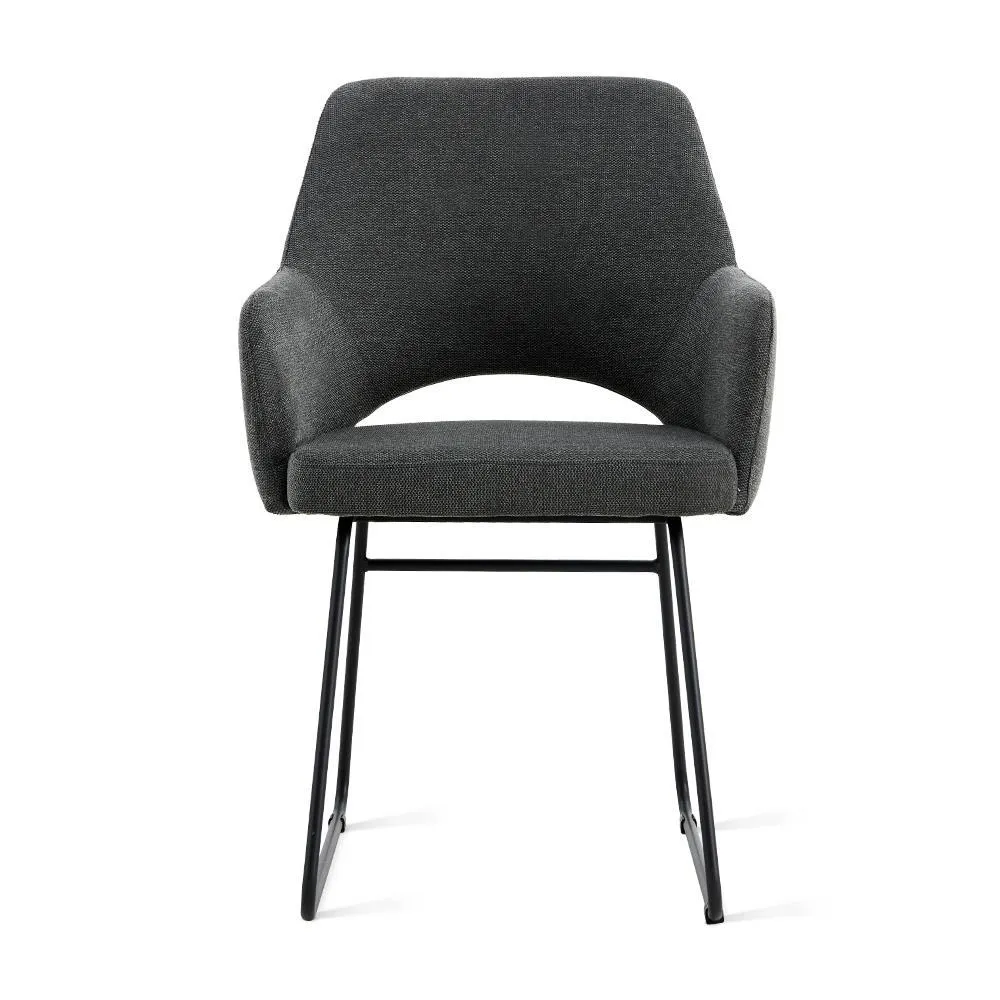 by fonQ Airy Eetkamerstoel - Linnen - Antraciet