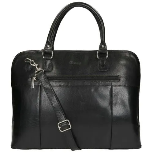 The Monte Laptoptas / Aktetas / Werktas Dames 13 Inch Leer Nori Zwart