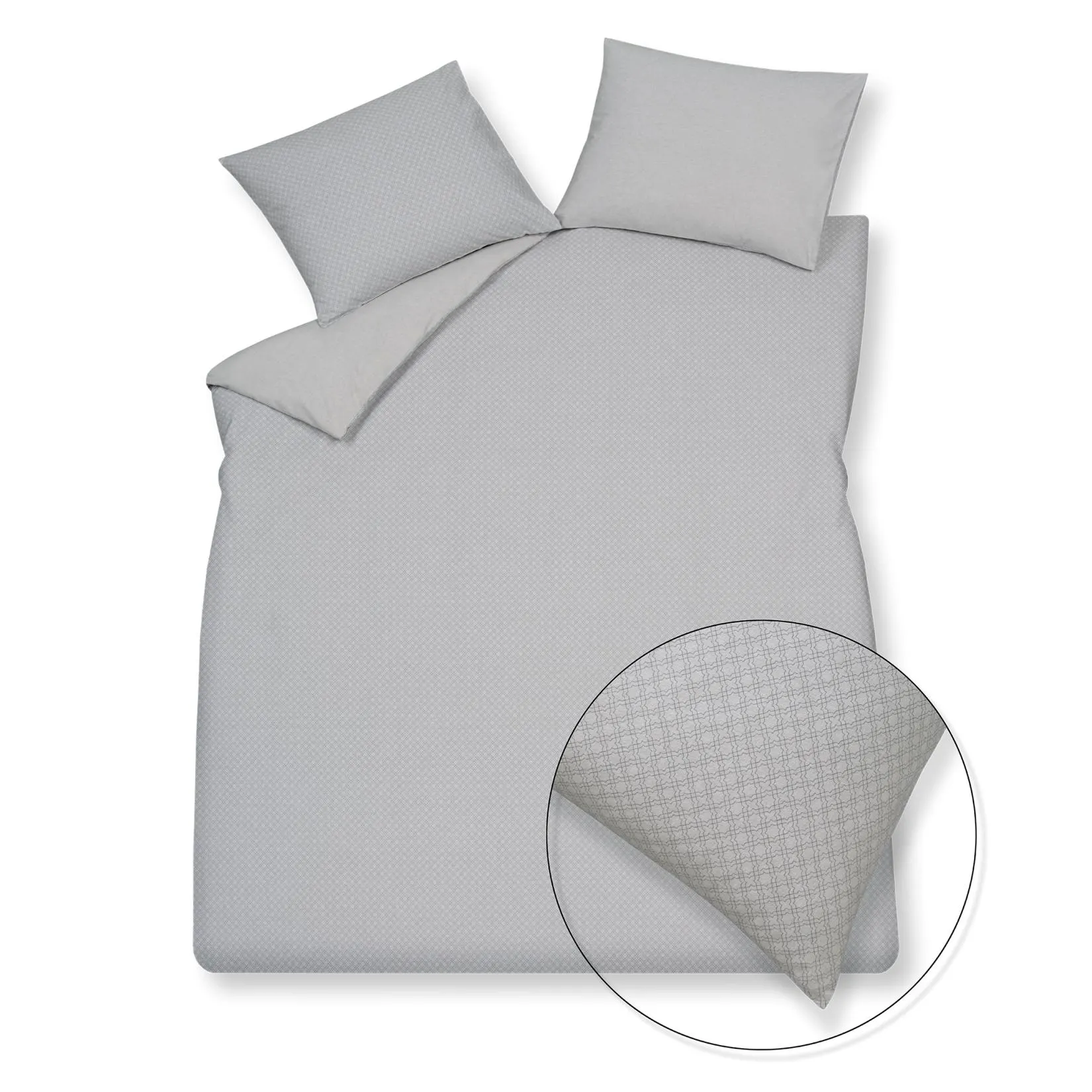 Flanel Aberdeen dekbedovertrekset | anthracite