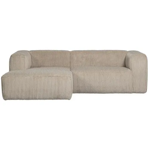 WOOOD chaise longue bank links Bean - Ribstof - Travertin - 73x254x178