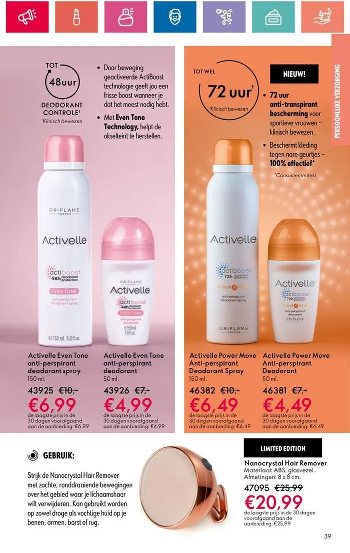 ORIFLAME folder! van 30 mei tot 13 juni 2024 - Folder pagina 39
