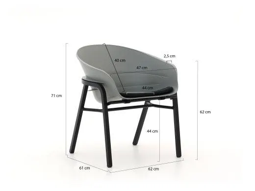 Hartman Tubb dining tuinset 240cm 7-delig verstelbaar