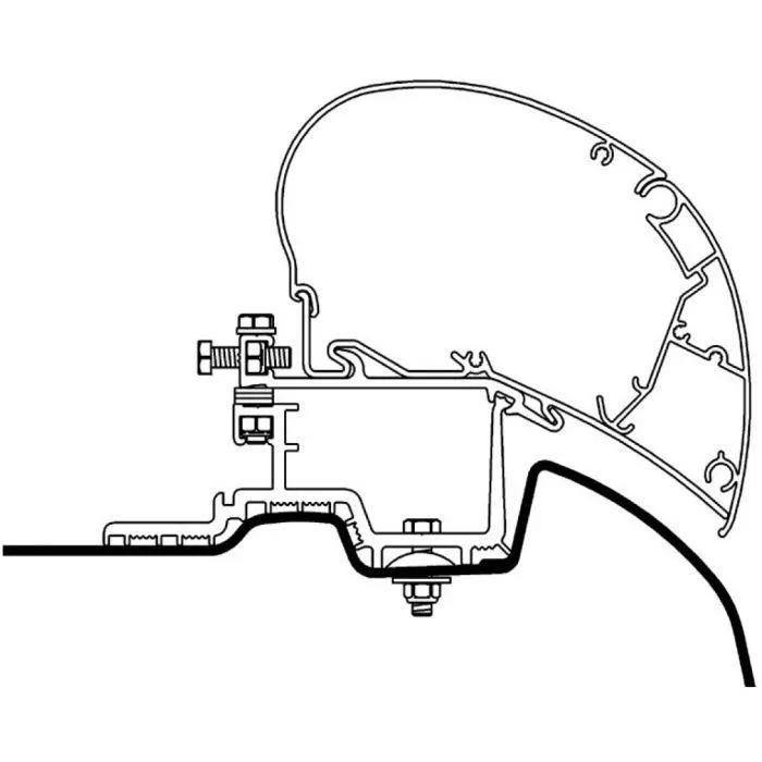 Omnistor Sprinter Crafter H2 dakadapter