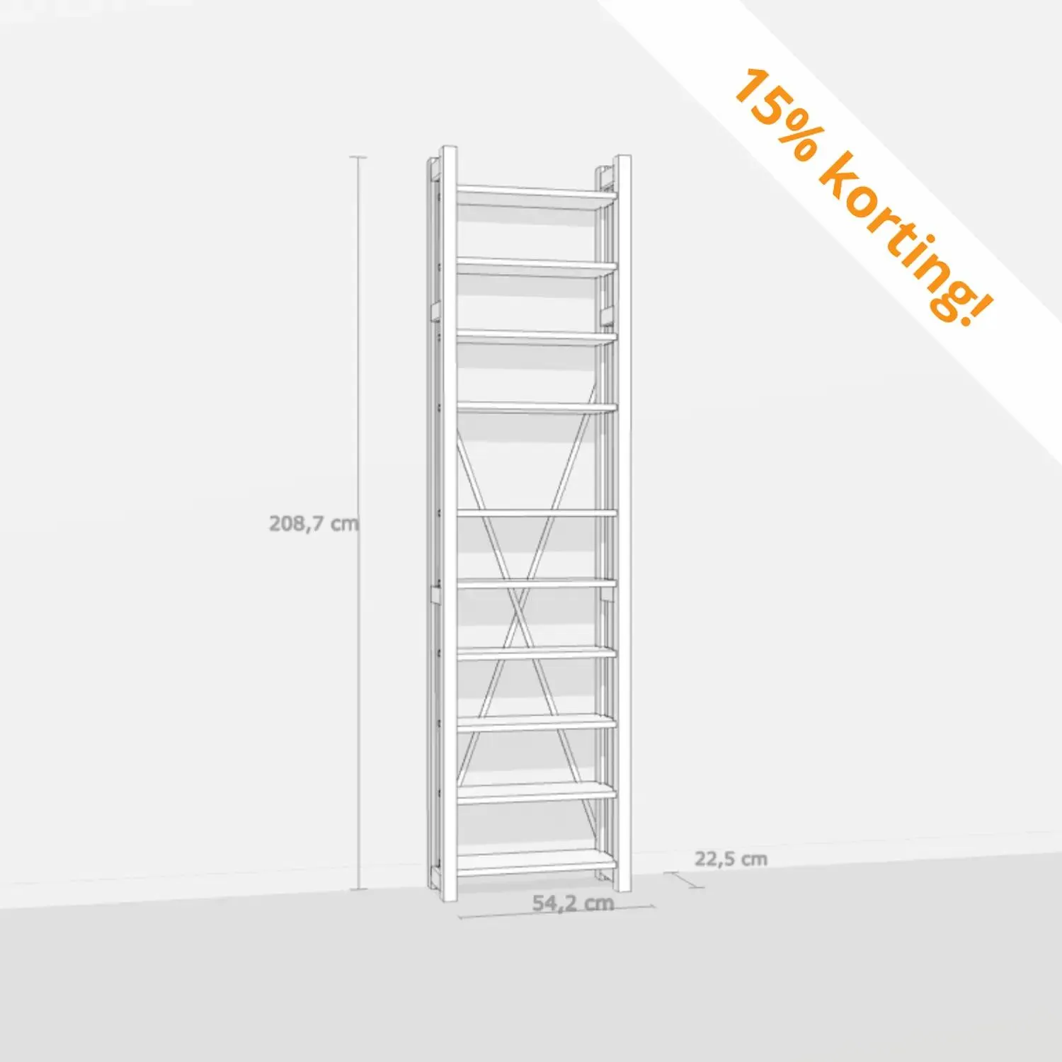 Boekenkast in de kleur wit – nu 15% korting!