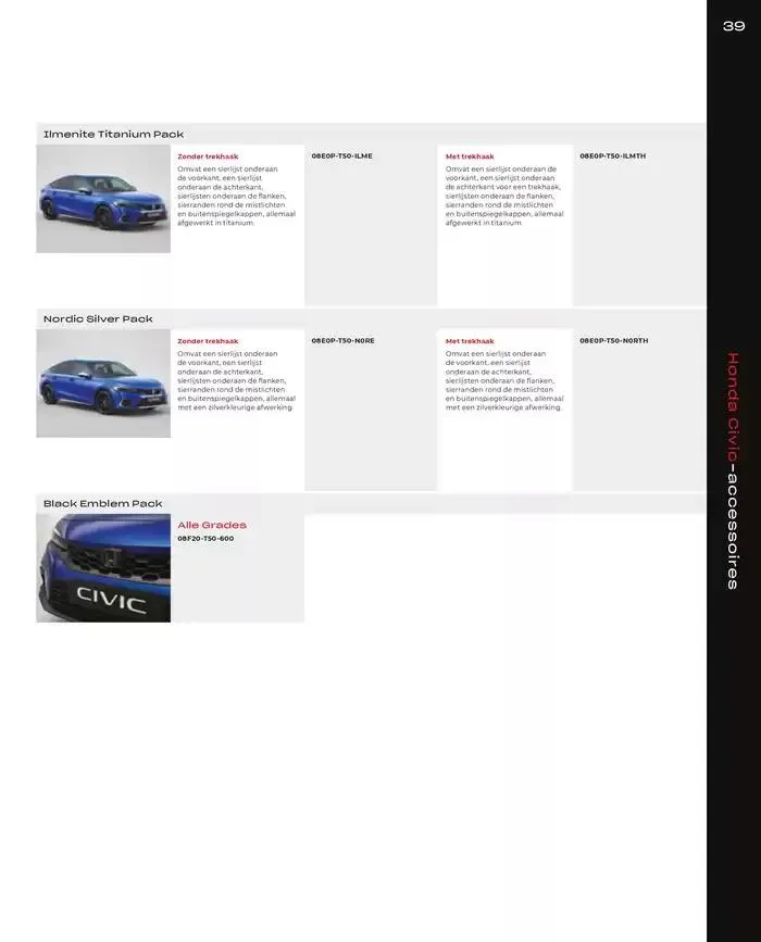 Civic Accessories van 19 november tot 30 juni 2025 - Folder pagina 39