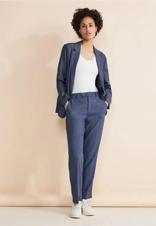 Lange gemêleerde blazer