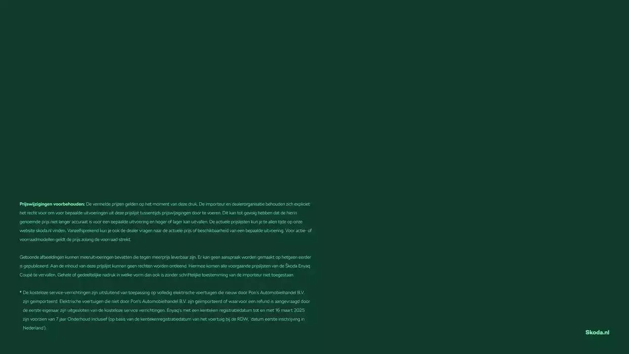 Škoda Enyaq Coupé prijslijst per 9 januari 2025 van 9 januari tot 9 januari 2026 - Folder pagina 17