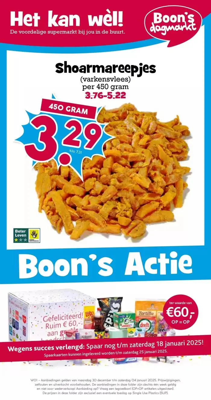 Actiefolder Boon's Markt van 29 december tot 12 januari 2025 - Folder pagina 1