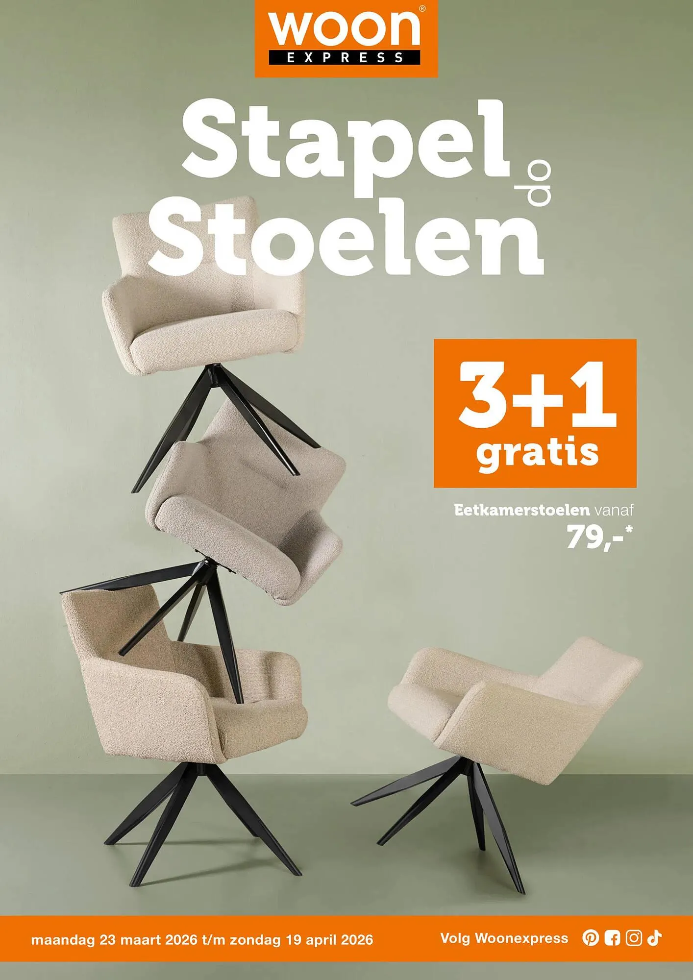 Woonexpress folder van 23 maart tot 19 april 2026 - Folder pagina 1