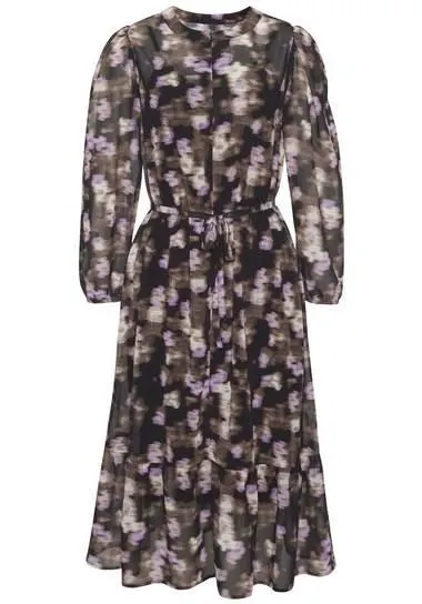 Lascana Midi-jurk met onderjurk, chiffonjurk, herfstachtig, feestelijk