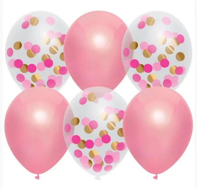 Ballonnen Mix Roze Uni - Confetti