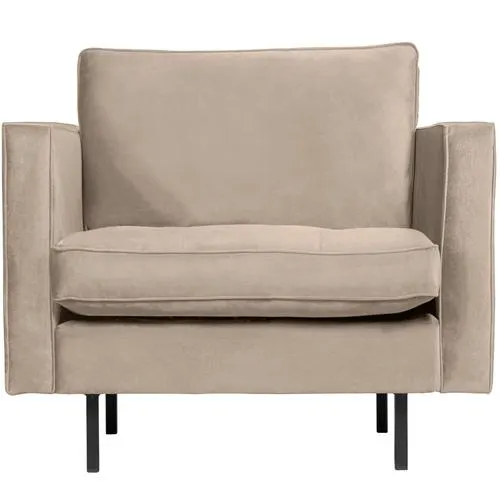 WOOOD classic fauteuil Rodeo - Velvet - Khaki - 83x98x88