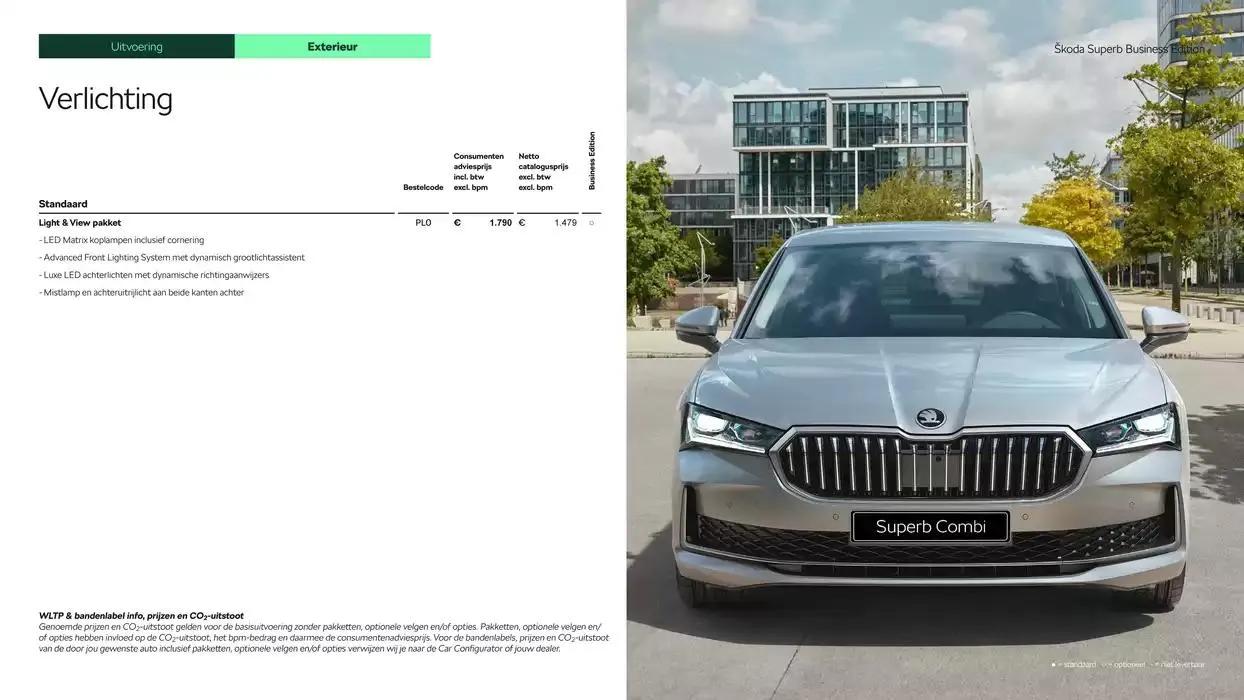 Škoda Superb (Combi) Prijslijst per 4 juli 2024 van 22 oktober tot 22 oktober 2025 - Folder pagina 10