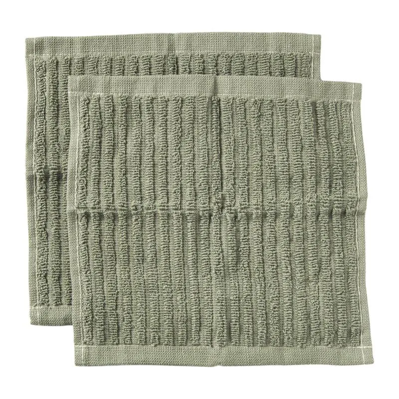 Vaatdoekjes - groen - 20x20 cm - set van 2